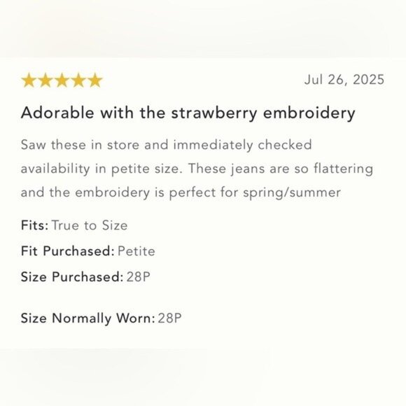 NWT Size 27P- Maeve Wide-Leg Jeans Strawberry Embroidered (NWT US$ 158) - Picture 6 of 16